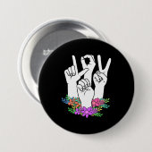 Handtekening leraar ASL Ronde Button 7,6 Cm (Voorkant /achterkant)