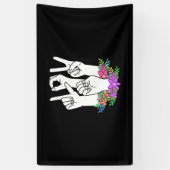 Handtekening leraar ASL Spandoek (Verticaal)