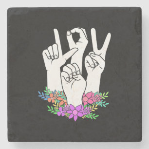 Handtekening leraar ASL Stenen Onderzetter