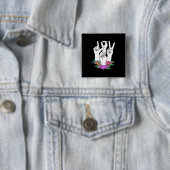 Handtekening leraar ASL Vierkante Button 5,1 Cm (In situ)