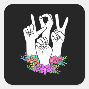 Handtekening leraar ASL Vierkante Sticker