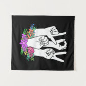 Handtekening leraar ASL Wandkleed (Voorkant (horizontaal))