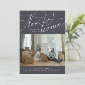 Handtekening Letterde Nieuwe Verplaatsende Aankond Aankondiging (Staand voorkant)