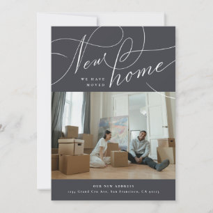 Handtekening Letterde Nieuwe Verplaatsende Aankond Aankondiging