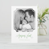 Handtekening Letternummer Joyeux Noel Holiday-foto Feestdagenkaart (Staand voorkant)