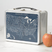 Handtekening Lettertered Blue USA Map (In situ)