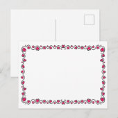 Handtekening  liefdeshart tandrand briefkaart (Voorkant / Achterkant)