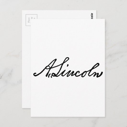 Handtekening Lincoln Briefkaart (Voorkant / Achterkant)