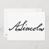 Handtekening Lincoln Briefkaart (Voorkant / Achterkant)