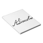 Handtekening Lincoln Notitieblok (Schuin)