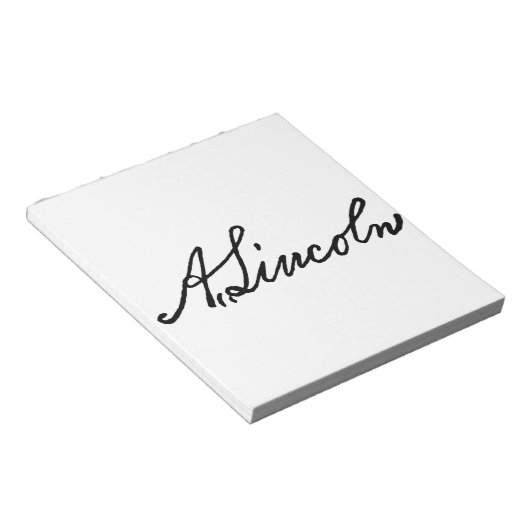 Handtekening Lincoln Notitieblok (Schuin)