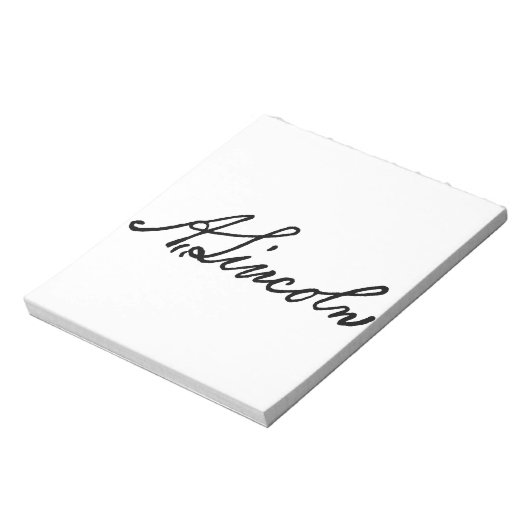 Handtekening Lincoln Notitieblok (Linkerzijde)