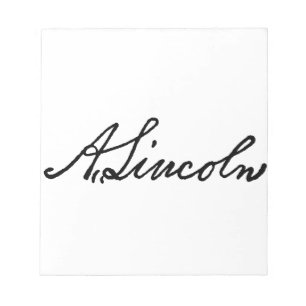 Handtekening Lincoln Notitieblok