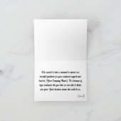 Handtekening logo corporate bedrijf klant Business Bedankkaart (Binnen)