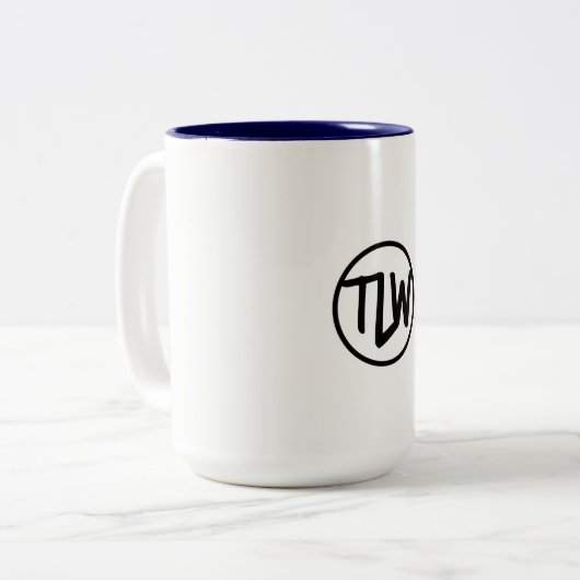 handtekening logo twee toned mok 15 ounce (Voorkant links)