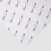 Handtekening Logo Zakelijke Sjabloon Tissuepapier (Detail)