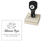 Handtekening Lotus Flower Rubberstempel (Gestempeld)