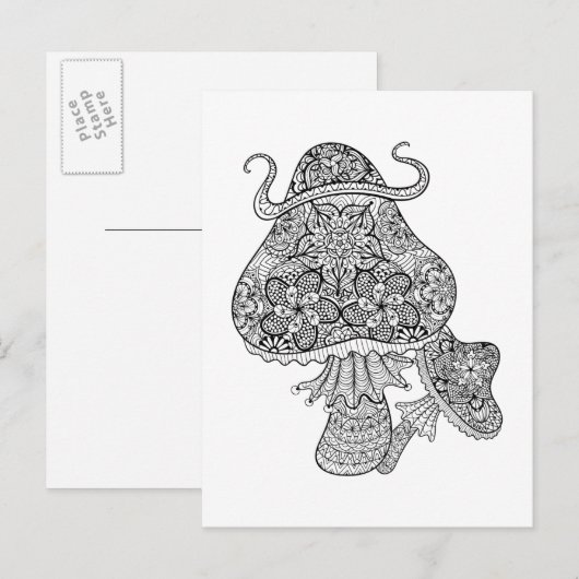 Handtekening Magische paddenstoelen Briefkaart (Voorkant / Achterkant)