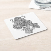 Handtekening Magische paddenstoelen Kartonnen Onderzetters (Schuin)