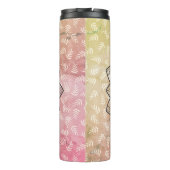 Handtekening Mandala-ventilator op bladeren Thermosbeker (Achterkant)