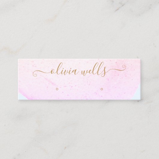 Handtekening Manuscript Abstracte Waterverf Stud O Mini Visitekaartje (Voorkant)