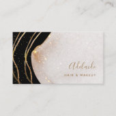 Handtekening Manuscript Black en Gold Agate Visitekaartje (Voorkant)