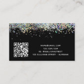 Handtekening Manuscript Glitter Glam QR Code Visitekaartje (Achterkant)
