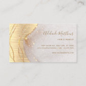 Handtekening Manuscript Gold Glitter Agate Elegant Visitekaartje (Achterkant)