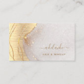 Handtekening Manuscript Gold Glitter Agate Elegant Visitekaartje (Voorkant)