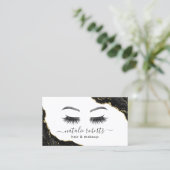 Handtekening Manuscript Gold Marble Agate Beauty S Visitekaartje (Staand voorkant)