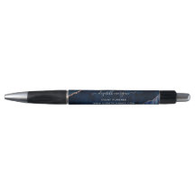 Handtekening Manuscript Navy Blue Agate Marble Gli