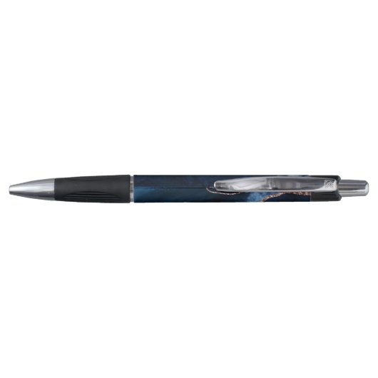Handtekening Manuscript Navy Blue Agate Marble Gli Pen (Achterkant)