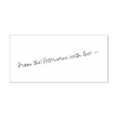 Handtekening met briefteken | Je aangepaste tekst Rubberstempel (Afrduk)