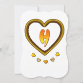 handtekening met de letter H, Kaart (Achterkant)