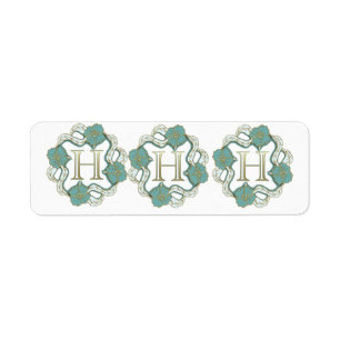 Handtekening met de letter H, sloeg me H, Etiket