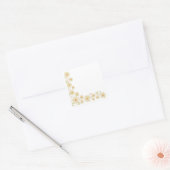 Handtekening met de rand van de hoek van de buiten vierkante sticker (Envelop)