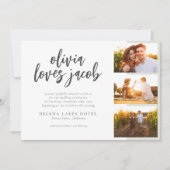 Handtekening met foto's QR Code Informal Weddensch Kaart (Voorkant)