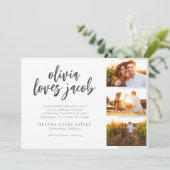 Handtekening met foto's QR Code Informal Weddensch Kaart (Staand voorkant)