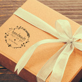 Handtekening met handtekening Wilde bloem, handgem Rubberstempel