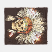 Handtekening met Indiaans hoofdadres met H Fleece Deken (Voorkant (Horizontaal))