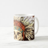 Handtekening met Indiaans hoofdadres met H Koffiemok (Voorkant rechts)