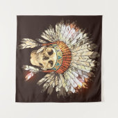 Handtekening met Indiaans hoofdadres met H Wandkleed (Voorkant (horizontaal))