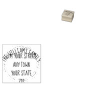 Handtekening met retouradres familienaam rubberstempel (Gestempeld)