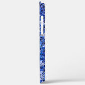 Handtekening met variabele blauwe sequin Case-Mate iPhone case (Achterkant / Links)