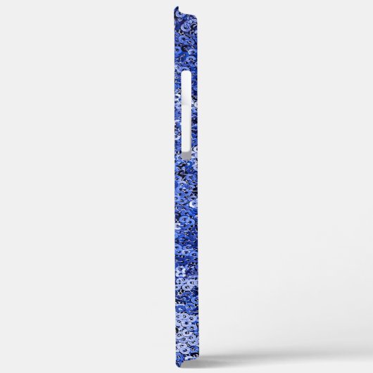Handtekening met variabele blauwe sequin Case-Mate iPhone case (Achterkant / Links)