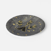 Handtekening met ventilator en Tepee Gold Black Bo Papieren Bordje (Gekanteld)