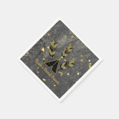 Handtekening met ventilator en Tepee Gold Black Bo Servet (Hoek)