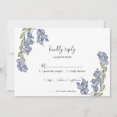 Handtekening met Wisteria Floral Wedding RSVP-kaar Kaart (Voorkant)