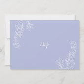 Handtekening met Wisteria Floral Wedding RSVP-kaar Kaart (Achterkant)