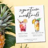 Handtekening Mocktail Shirley Temple Piña Colada M